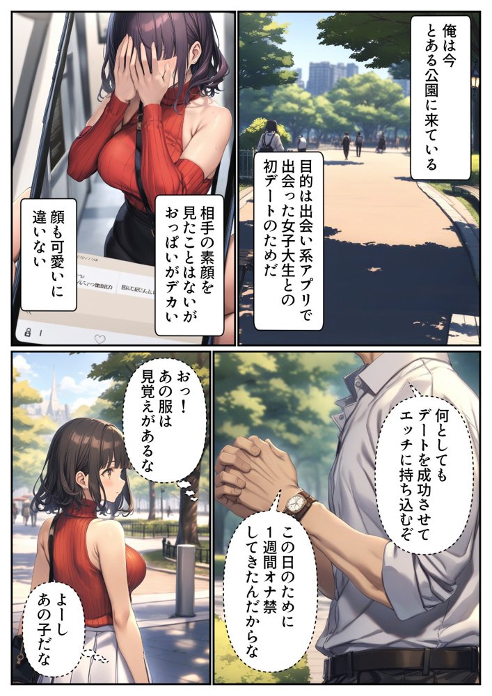 出会い系アプリで妹と出会ってしまった件 エロ同人誌画像 001