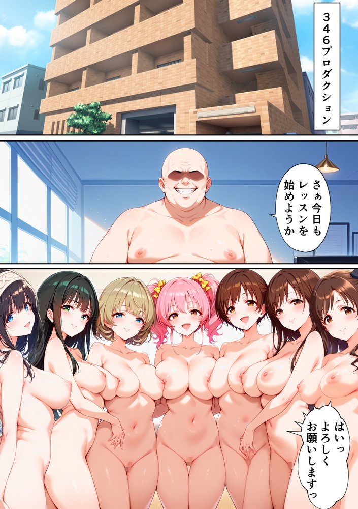 人気アイドルが全員催●おじさんに寝取られ孕まされる話【ぶるーと】 エロ同人誌画像 001