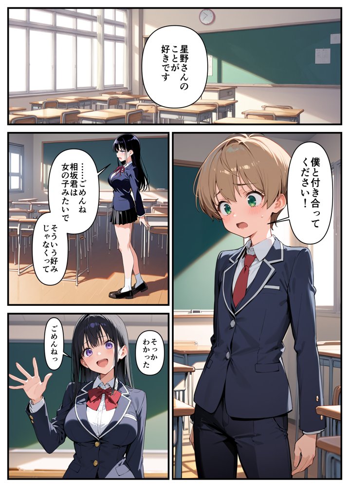 好きな子に女の子みたいとフラれたので、その子の彼氏をNTRます。【乙娘屋（おとこや）】 エロ同人誌画像 001