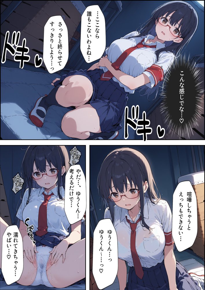 俺の前だとド変態になる真面目生徒会長の話 彼氏と喧嘩編【aiもみむ出版】 エロ同人誌画像 016