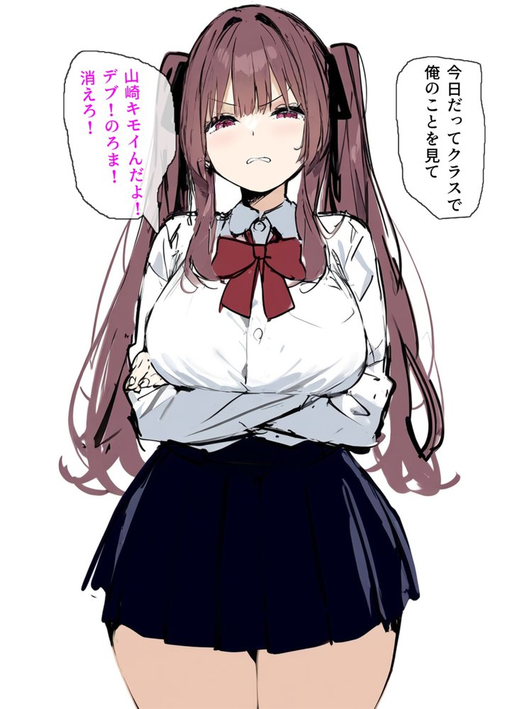 俺を虐めるツインテールJKの弱みを握ってデカチンSEXでメス堕ち？【たまごやき】 エロ同人誌画像 007