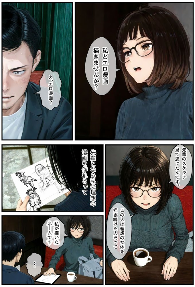 地味でオタクな後輩とエロ漫画を作ることになったんだが【アヤカシノイチ】 エロ同人誌画像 008