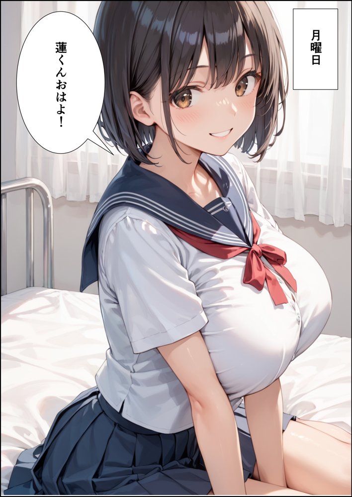 【性春イチャラブDAYS】爆乳マネージャーと朝の保健室でえっちしてたらヤバいことになった話【体験版20P】【くろも！のドリームランド】 hitomi無料エロ漫画（同人誌）サンプル画像004