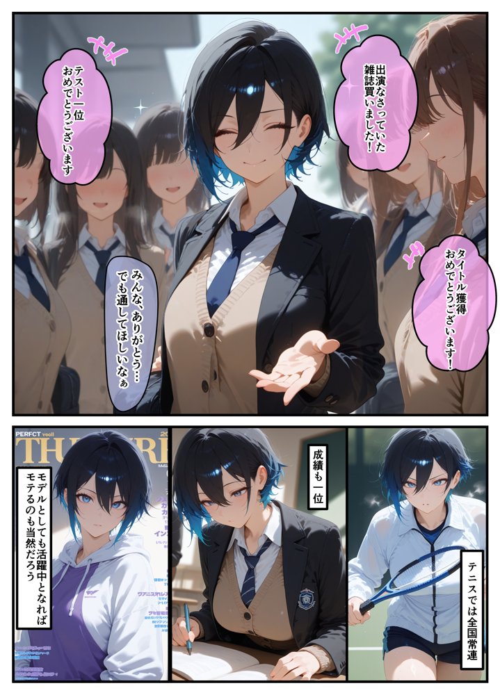 女学園の王子様♀の百合ハーレムの竿係になった【はらいでか】 エロ同人誌画像 004
