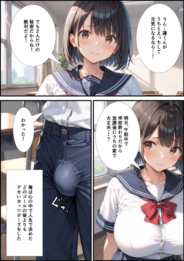 【性春イチャラブDAYS】部活を辞めようとしたら爆乳マネージャーの家でえっちすることになった件【くろも！のドリームランド】 エロ同人誌画像 005