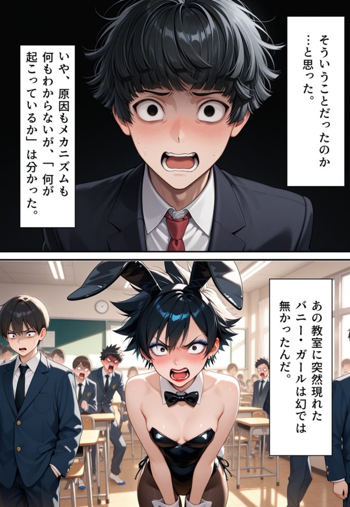 友兎  性転換パニック！親友もバニーガールにされちゃった！？【真城の秘宝館】 エロ同人誌画像 025