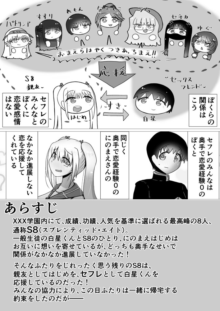 7人の優しいハーレムセフレ軍団！ 〜学園カーストトップだけど、ぼくだけとセックスしてくれるえっちな女友達〜【ナッツナッツナッツ】 エロ同人誌画像 002