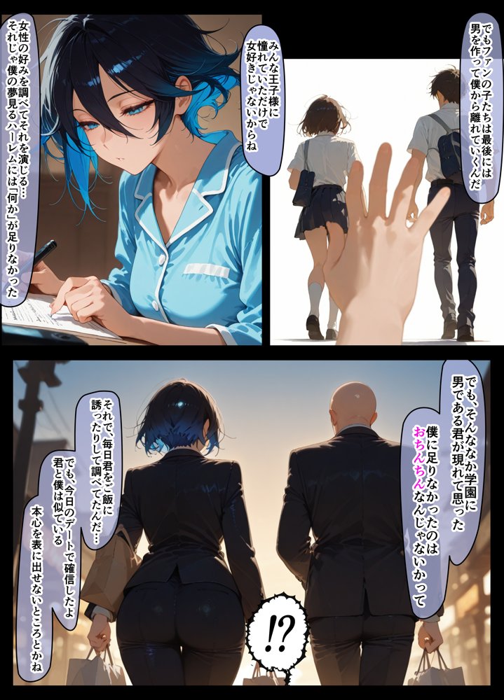 女学園の王子様♀の百合ハーレムの竿係になった【はらいでか】 エロ同人誌画像 026