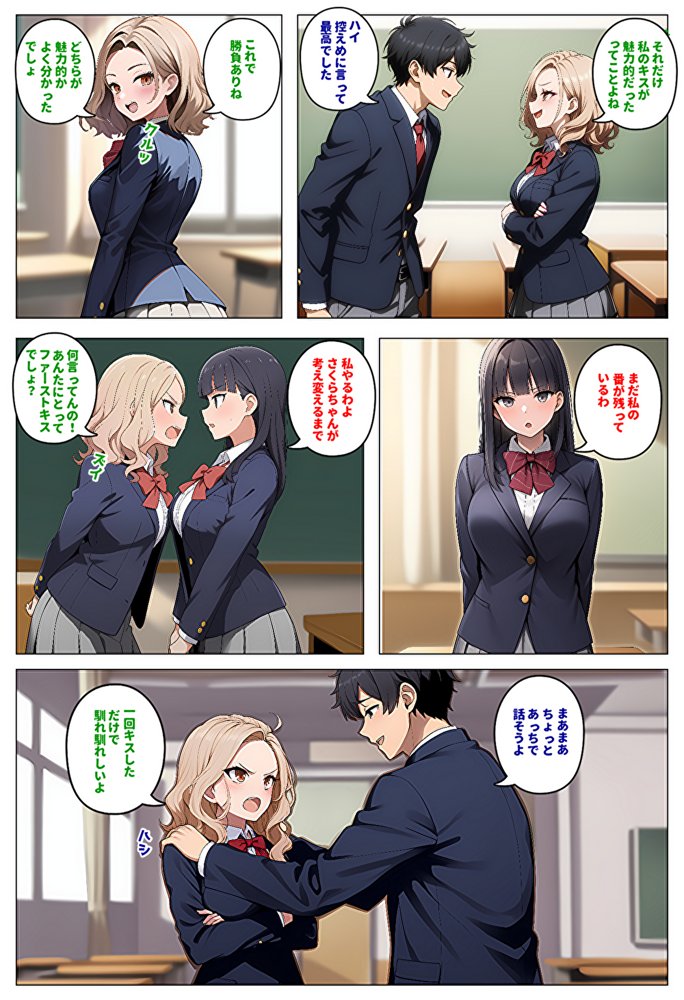 【メッチャエロい作品なので新作セールします】委員長とギャルがセックス勝負を始めたんだが俺が審判をする事になった話【暇人クラブ】 エロ同人誌画像 005