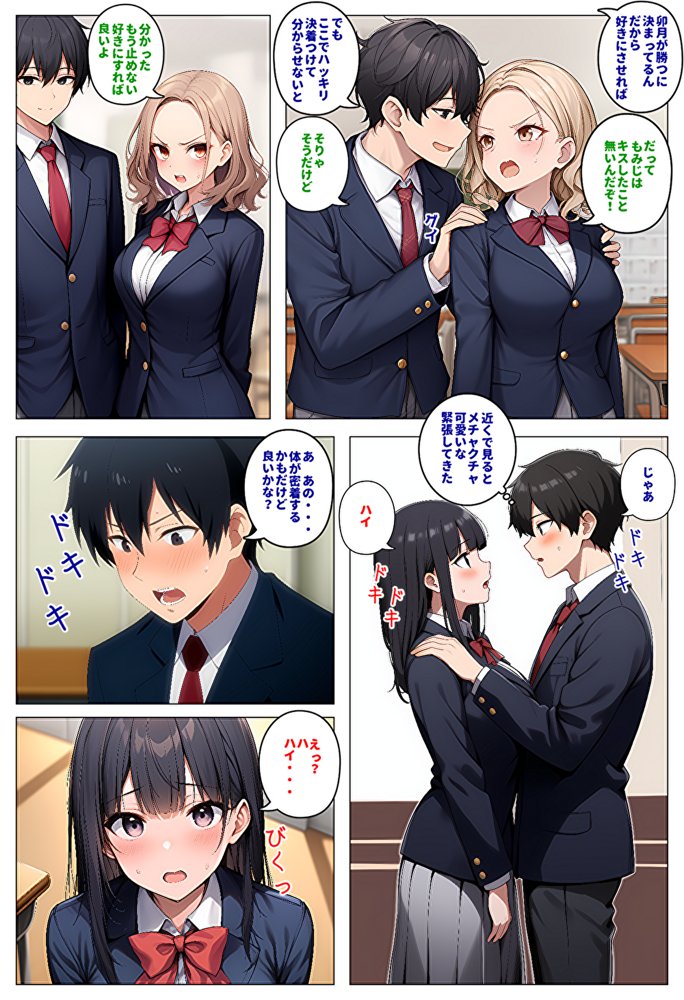 【メッチャエロい作品なので新作セールします】委員長とギャルがセックス勝負を始めたんだが俺が審判をする事になった話【暇人クラブ】 エロ同人誌画像 006