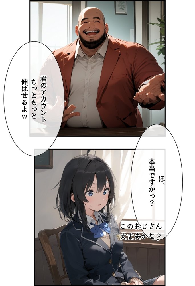 地味で華奢な裏垢女子がおじさんとハメ撮り生配信するまで【種付け出版】 エロ同人誌画像 009