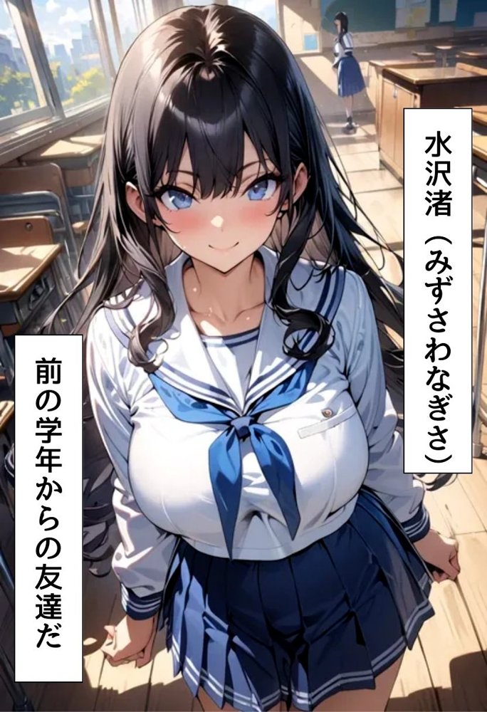 爆乳同級生と濡れ透けセックス【にじいろ☆がーるず】 エロ同人誌画像 002