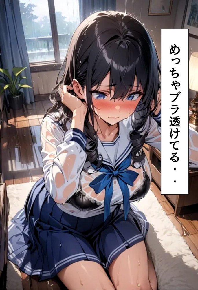 爆乳同級生と濡れ透けセックス【にじいろ☆がーるず】 エロ同人誌画像 005