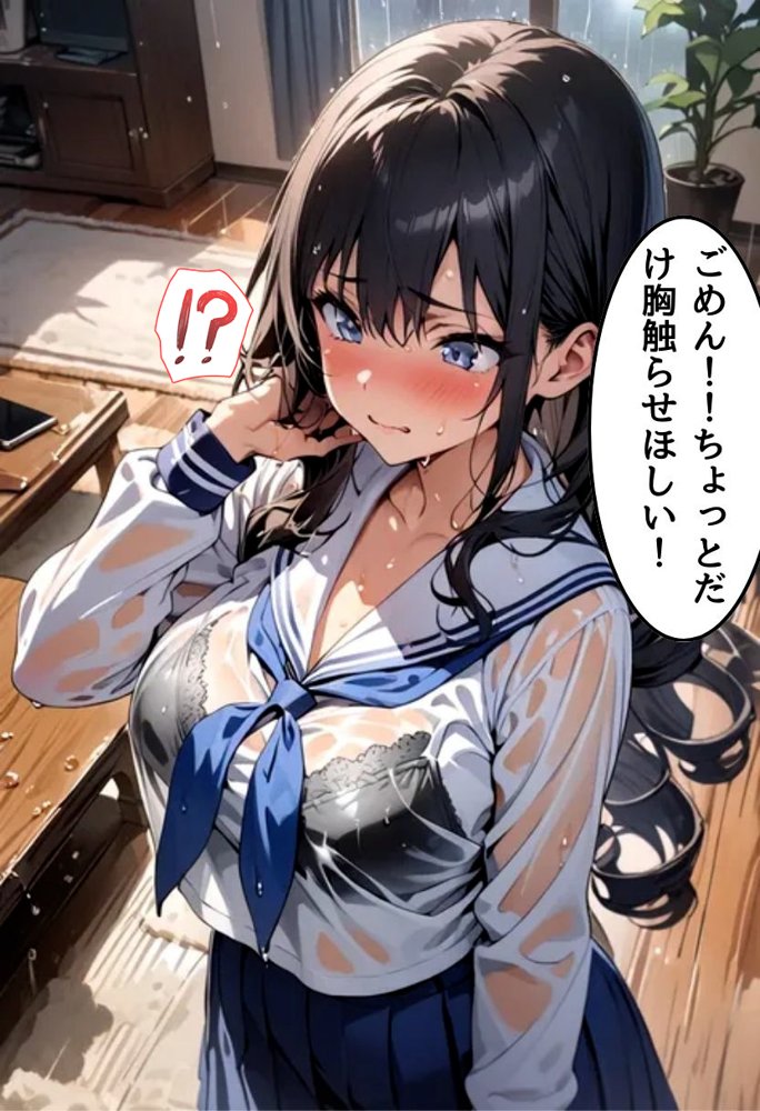 爆乳同級生と濡れ透けセックス【にじいろ☆がーるず】 エロ同人誌画像 008