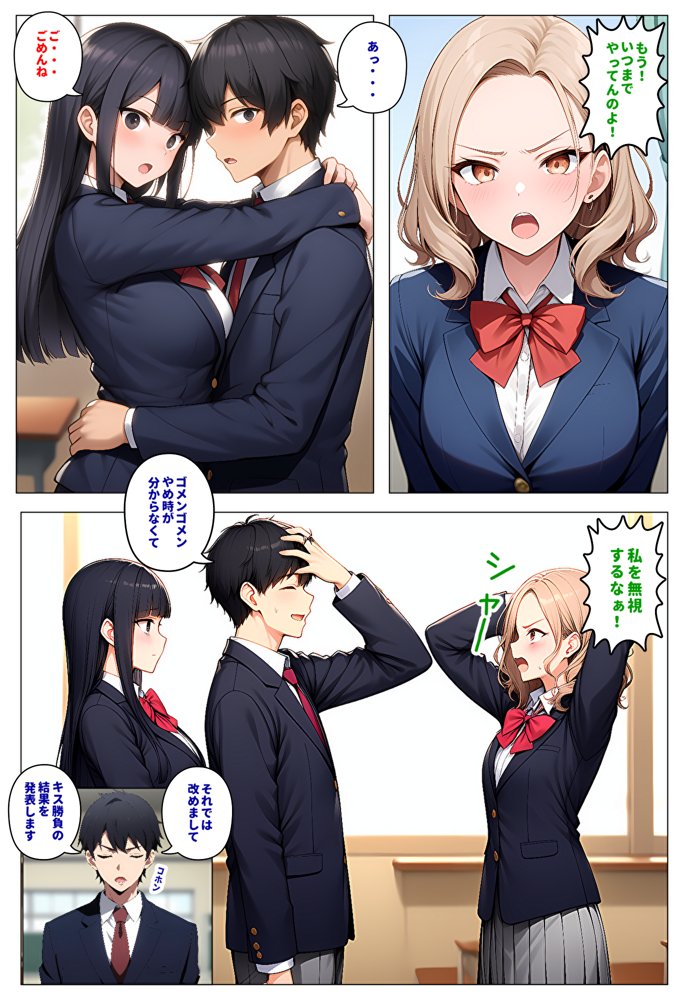【メッチャエロい作品なので新作セールします】委員長とギャルがセックス勝負を始めたんだが俺が審判をする事になった話【暇人クラブ】 エロ同人誌画像 013