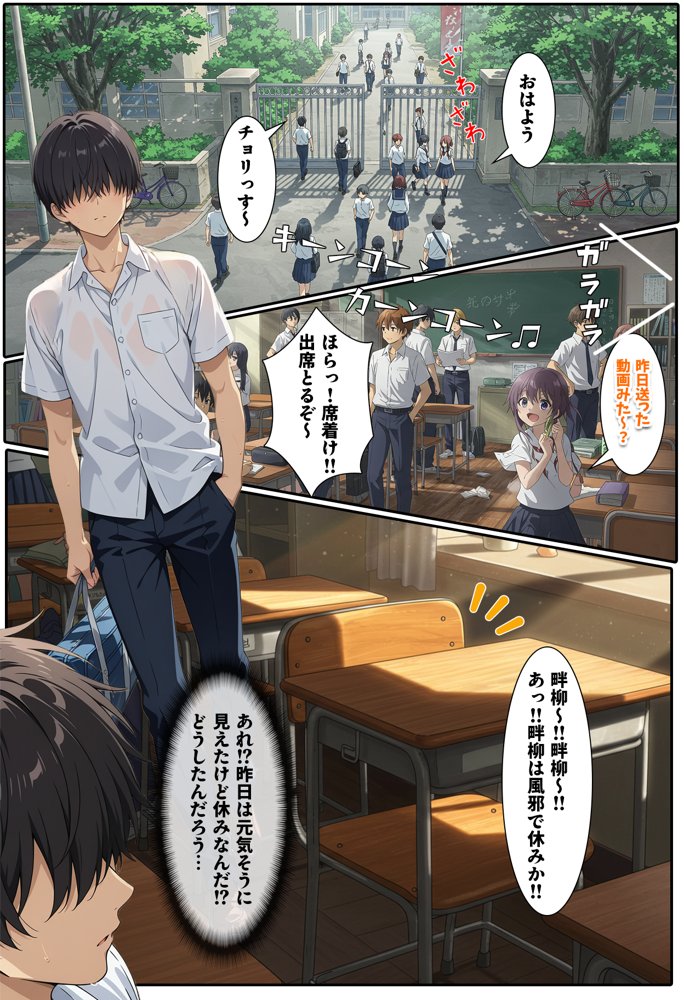 先生からクラスの1軍ギャルを見舞いに行くよう言われただけなのに【BK】 無料エロ漫画（同人誌）サンプル画像022