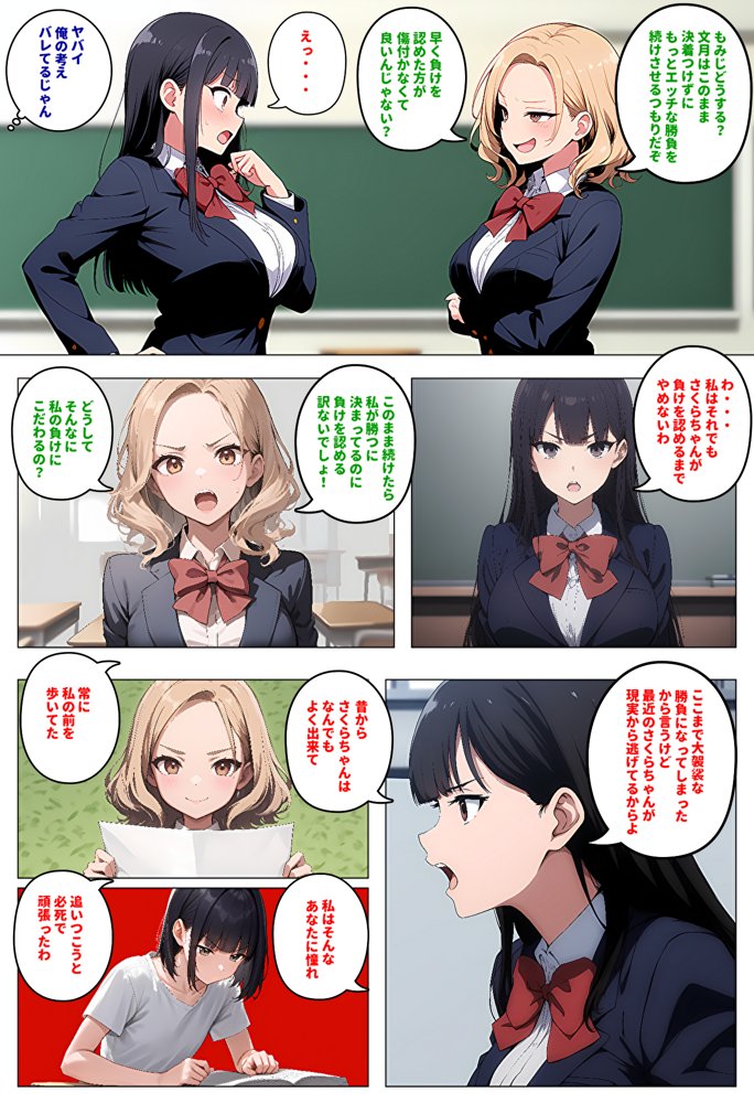 【メッチャエロい作品なので新作セールします】委員長とギャルがセックス勝負を始めたんだが俺が審判をする事になった話【暇人クラブ】 エロ同人誌画像 016