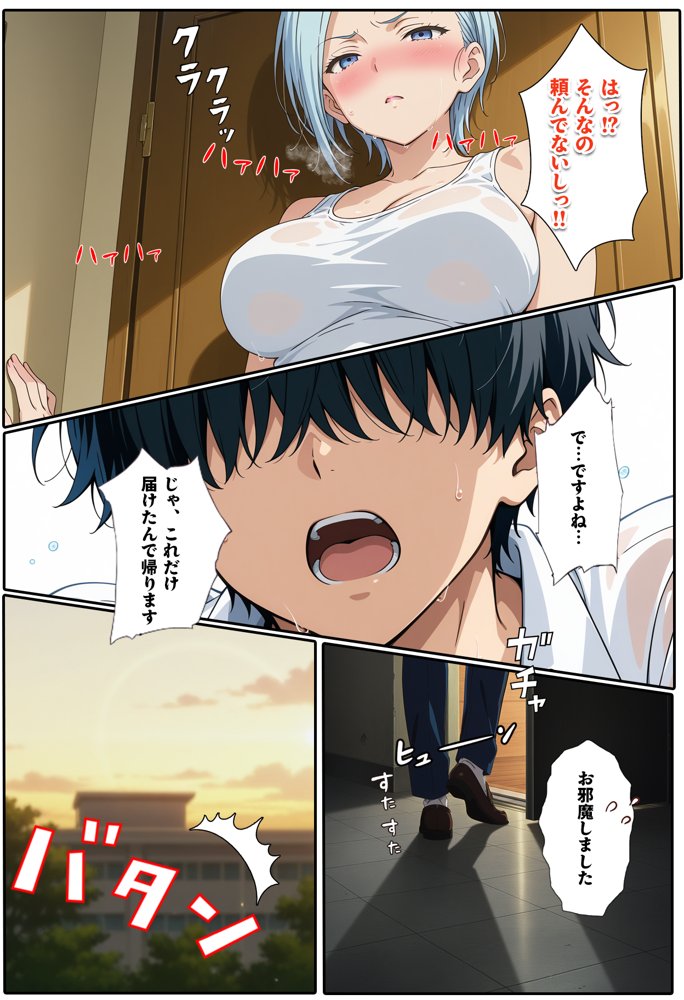 先生からクラスの1軍ギャルを見舞いに行くよう言われただけなのに【BK】 無料エロ漫画（同人誌）サンプル画像026