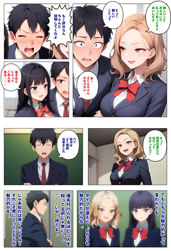 【メッチャエロい作品なので新作セールします】委員長とギャルがセックス勝負を始めたんだが俺が審判をする事になった話【暇人クラブ】 エロ同人誌画像 025