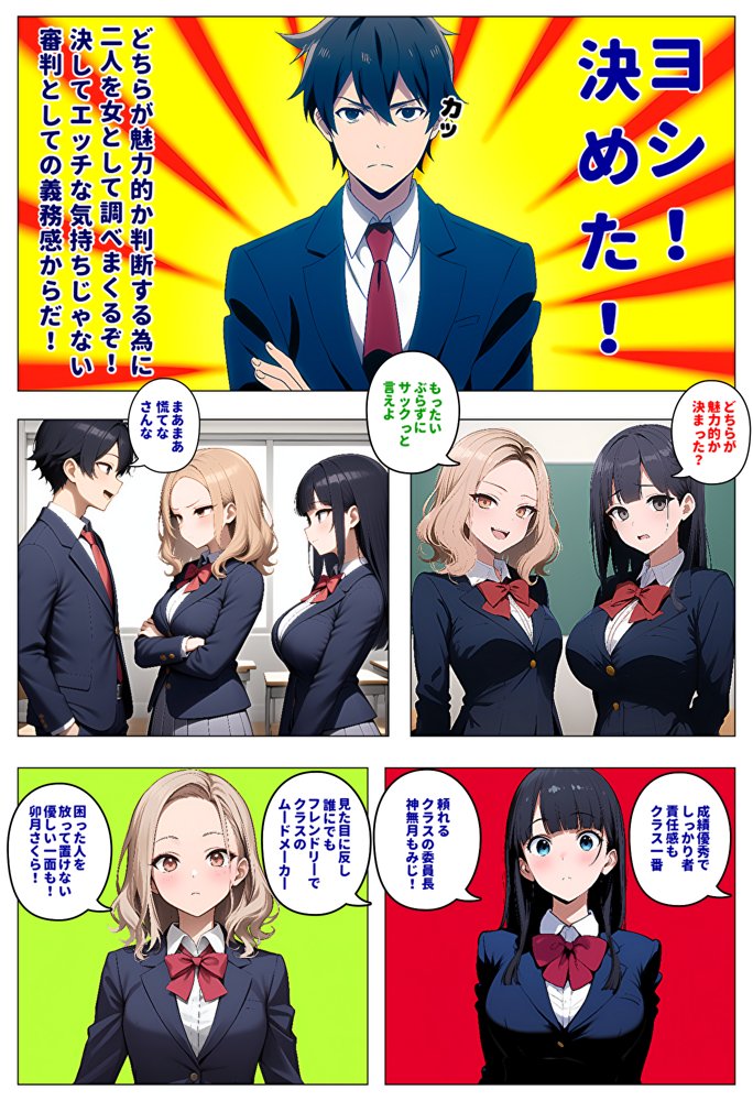 【メッチャエロい作品なので新作セールします】委員長とギャルがセックス勝負を始めたんだが俺が審判をする事になった話【暇人クラブ】 エロ同人誌画像 026