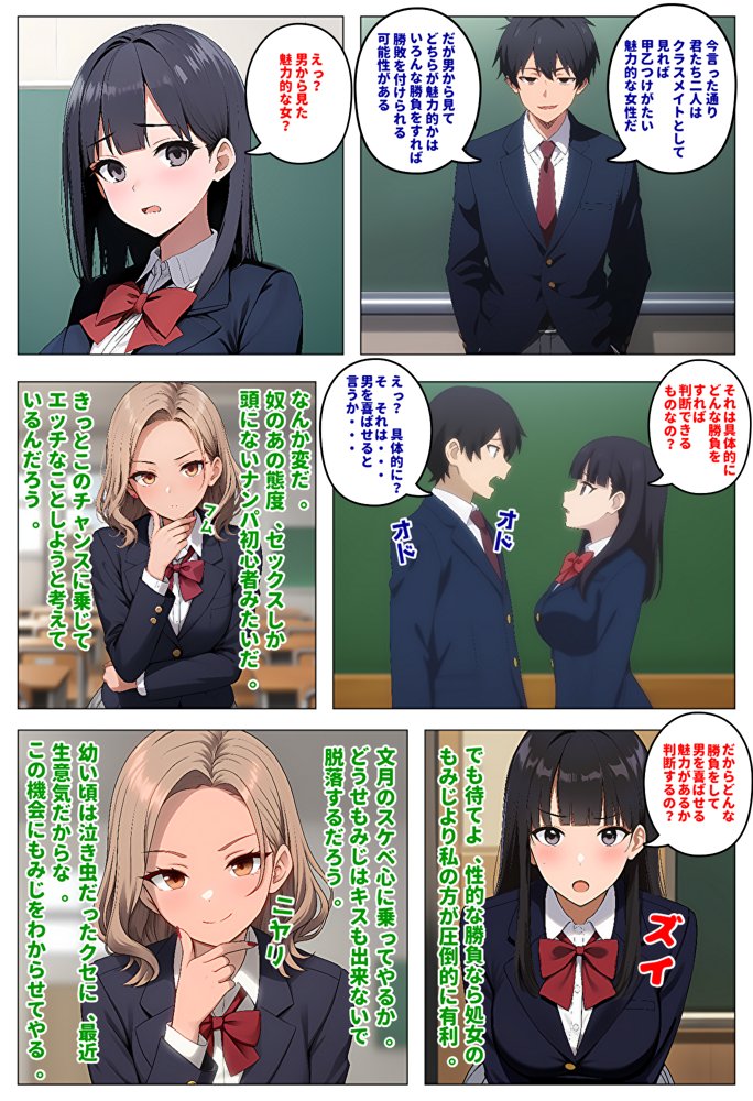 【メッチャエロい作品なので新作セールします】委員長とギャルがセックス勝負を始めたんだが俺が審判をする事になった話【暇人クラブ】 エロ同人誌画像 027