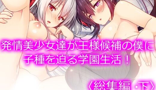 発情美少女達が王様候補の僕に子種を迫る学園生活！ ＜総集編・下＞【悶々堂】
