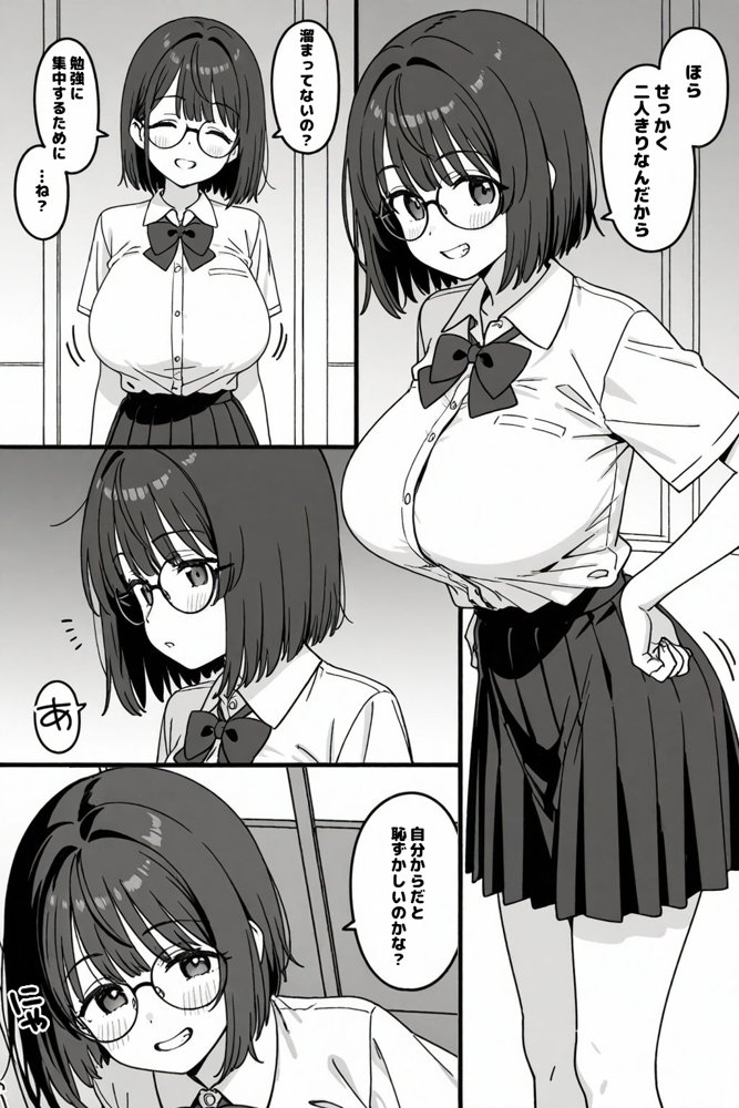 地味委員長の俺しかしらない裏の顔【しばいぬ】 エロ同人誌画像 002