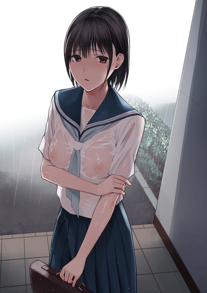 雨の日は、ほんのり乳首【チーム☆ラッキー】 エロ同人誌画像 001