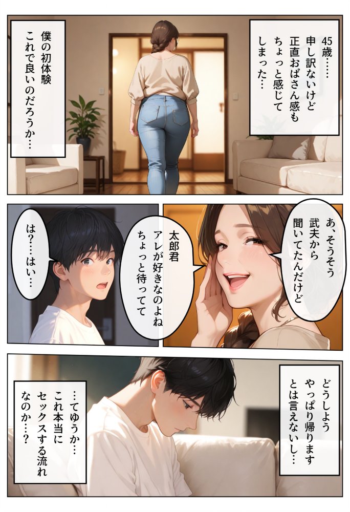おばさんとセックス  むっちり巨乳熟女の親友のお母さん（45歳）に童貞の僕の筆おろしをしてもらった話【おくみ出版】 エロ同人誌画像 023