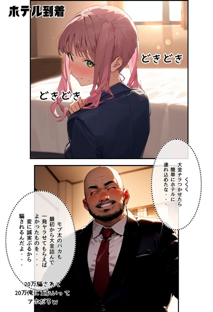 【パパ活女子成敗マニュアル】正義執行おじさんの種付け性交【種付け出版】 エロ同人誌画像 021