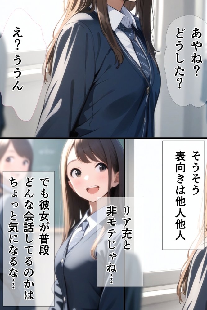 スクールカースト上位J Kと非モテの僕は実はセフレ！でも当然NTRの心配が！？ 「校内恋愛ハマる関係」【vibrant】 無料エロ漫画（同人誌）サンプル画像022