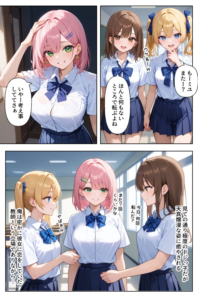 ラッキースケベから始まる超ドジっ子ギャルといちゃラブセックス【官能マンガ2D（地味娘、ギャル）】 無料エロ漫画（同人誌）サンプル画像003