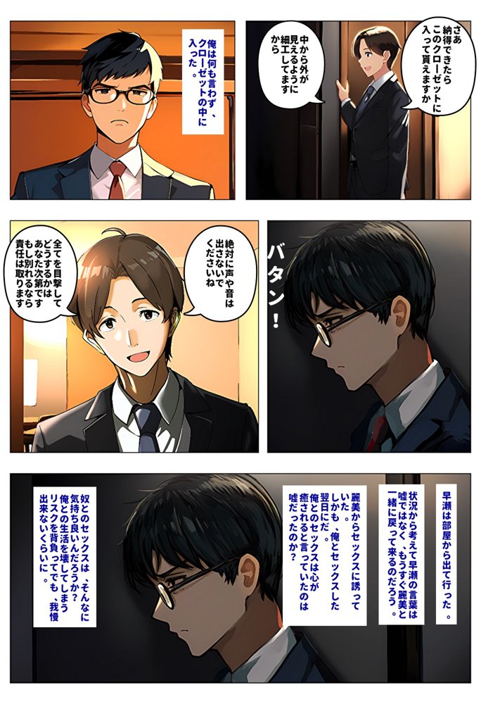 間男の提案に乗って不倫現場を目撃したら、最愛の妻が土下座してセックスのお願いをした。【暇人クラブ】 エロ同人誌画像 007