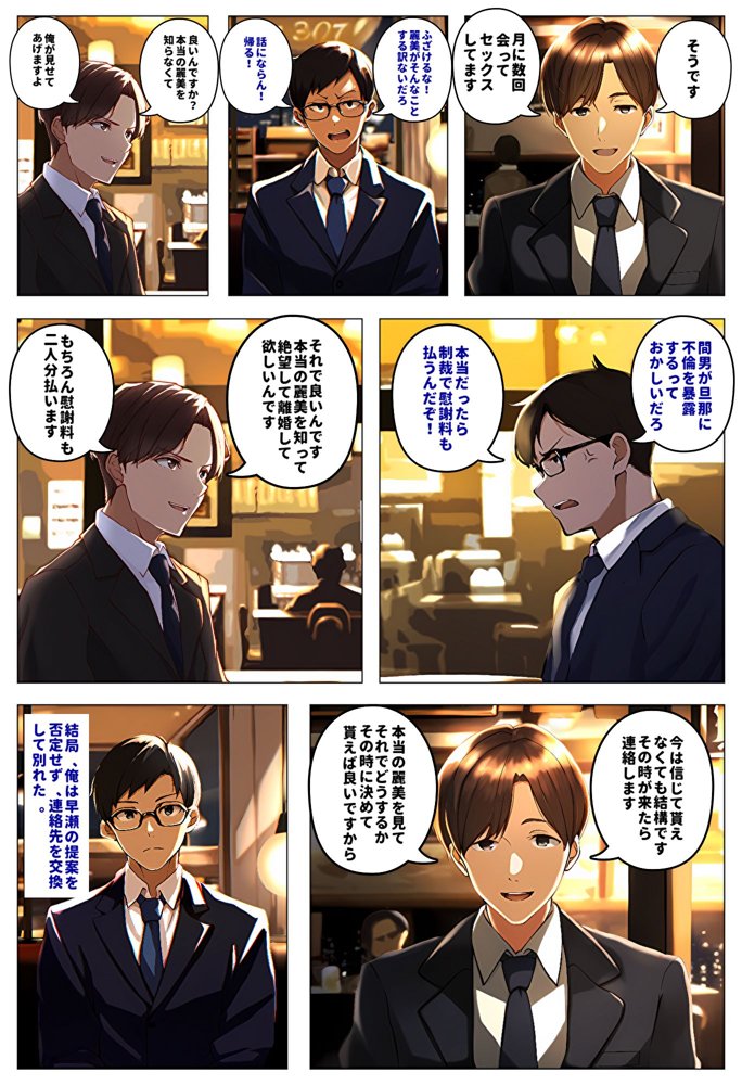 間男の提案に乗って不倫現場を目撃したら、最愛の妻が土下座してセックスのお願いをした。【暇人クラブ】 エロ同人誌画像 015