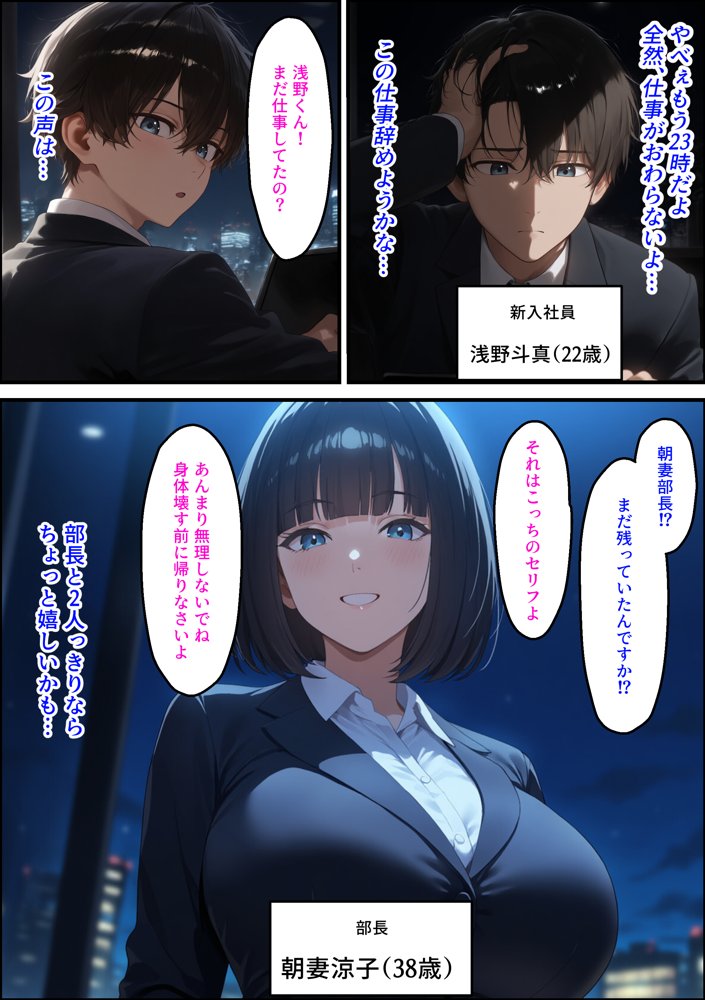 営業成績1位になったら美人女上司がご褒美にセックスしてくれるので1位になった【あちちハウス】 エロ同人誌画像 001