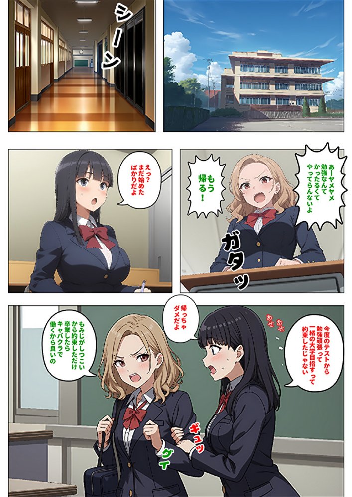 【メッチャエロい作品なので新作セールします】委員長とギャルがセックス勝負を始めたんだが俺が審判をする事になった話【暇人クラブ】 エロ同人誌画像 031