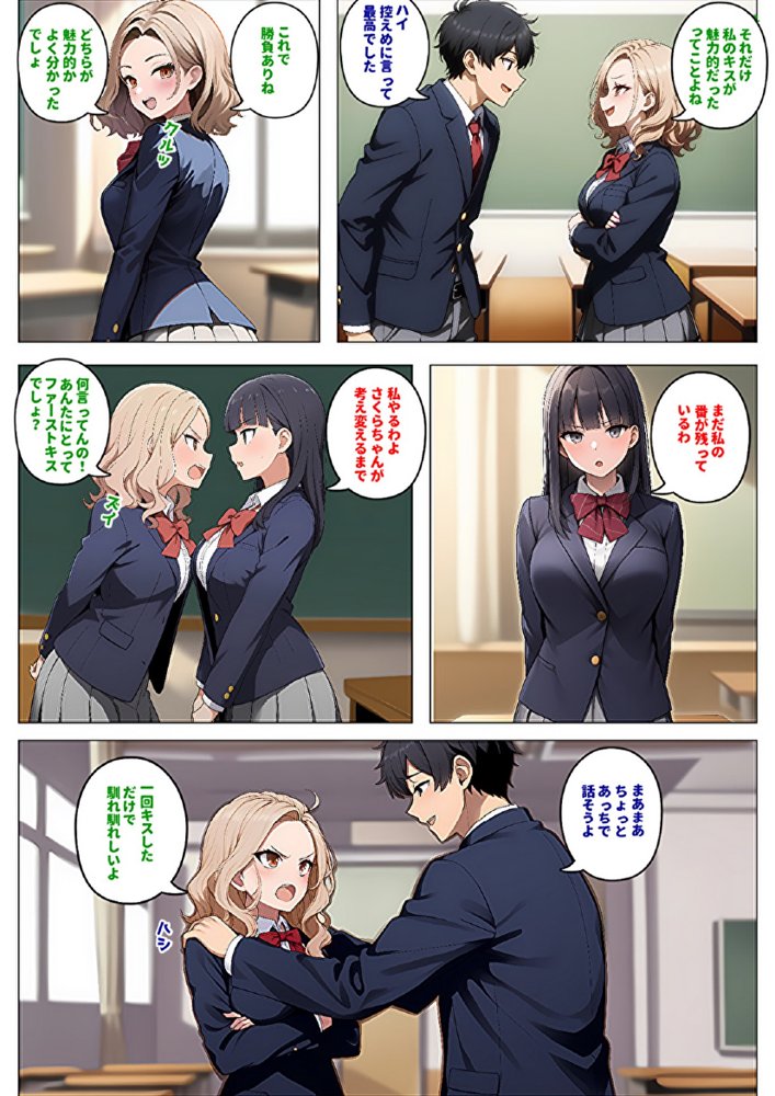 【メッチャエロい作品なので新作セールします】委員長とギャルがセックス勝負を始めたんだが俺が審判をする事になった話【暇人クラブ】 エロ同人誌画像 035