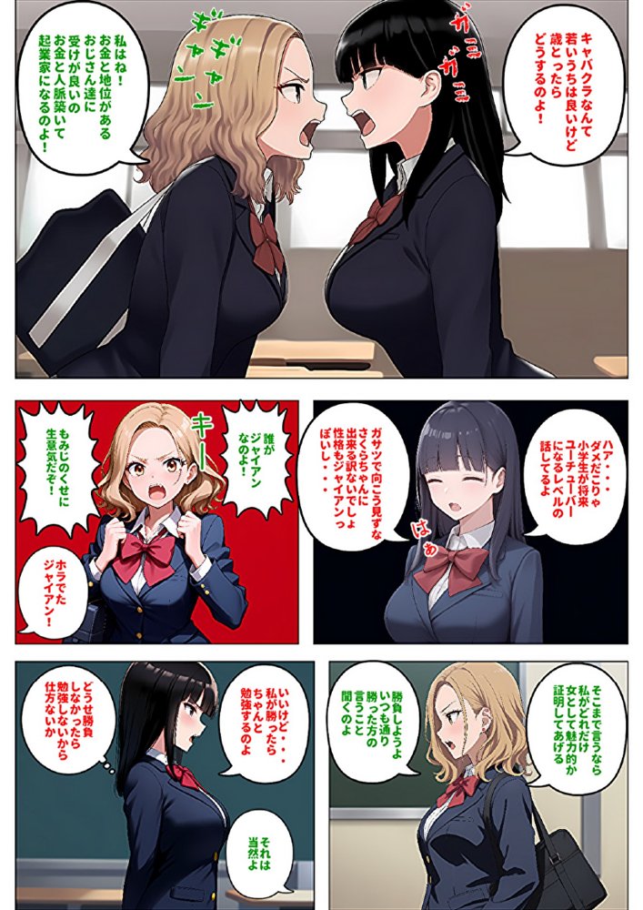 【メッチャエロい作品なので新作セールします】委員長とギャルがセックス勝負を始めたんだが俺が審判をする事になった話【暇人クラブ】 エロ同人誌画像 042