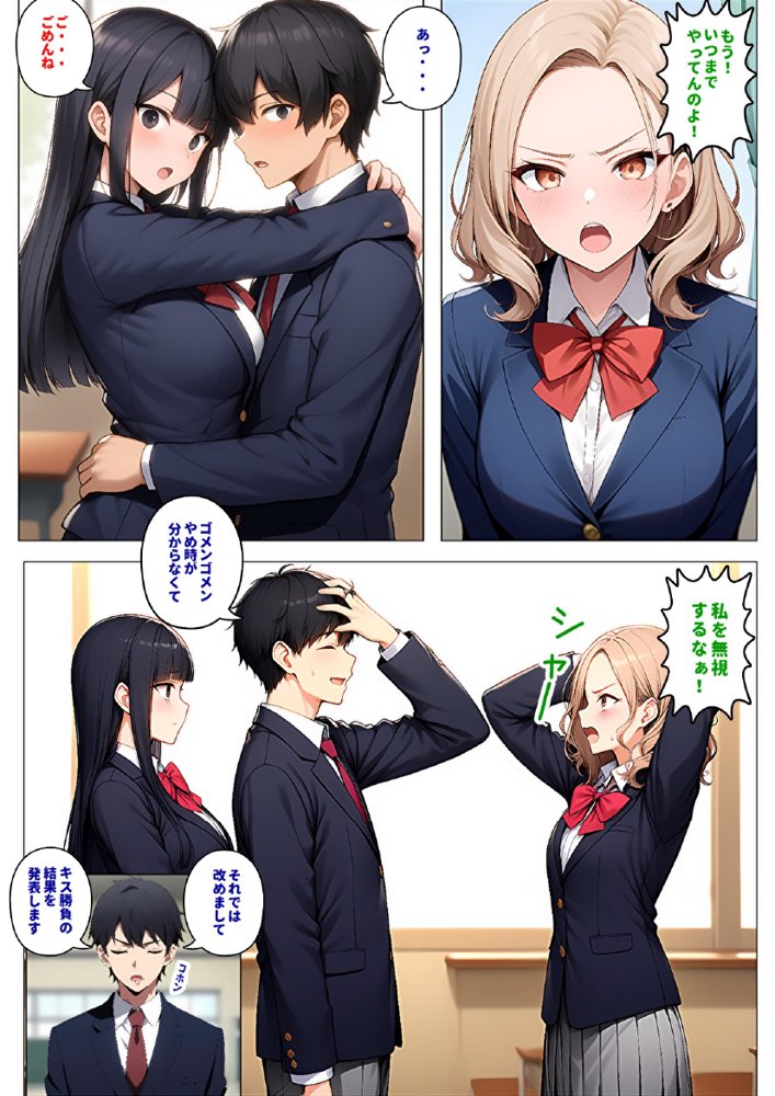 【メッチャエロい作品なので新作セールします】委員長とギャルがセックス勝負を始めたんだが俺が審判をする事になった話【暇人クラブ】 エロ同人誌画像 043