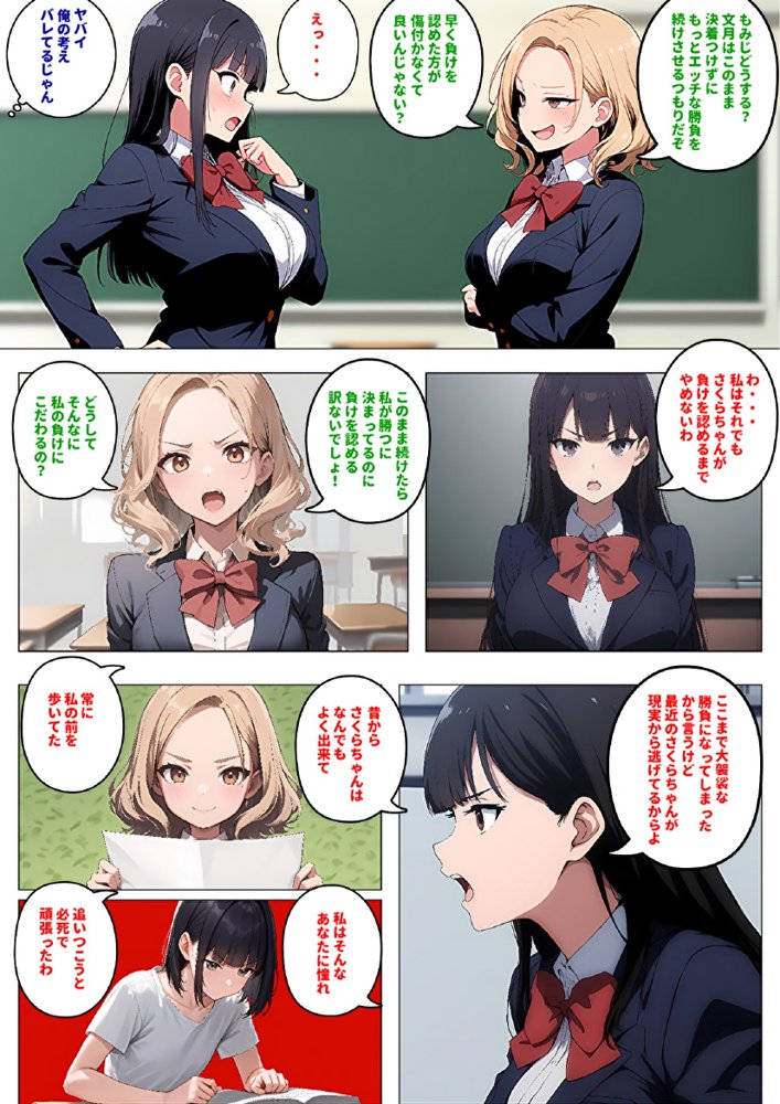 【メッチャエロい作品なので新作セールします】委員長とギャルがセックス勝負を始めたんだが俺が審判をする事になった話【暇人クラブ】 エロ同人誌画像 046