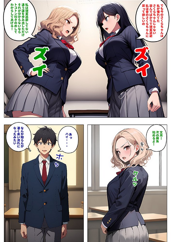 【メッチャエロい作品なので新作セールします】委員長とギャルがセックス勝負を始めたんだが俺が審判をする事になった話【暇人クラブ】 エロ同人誌画像 047