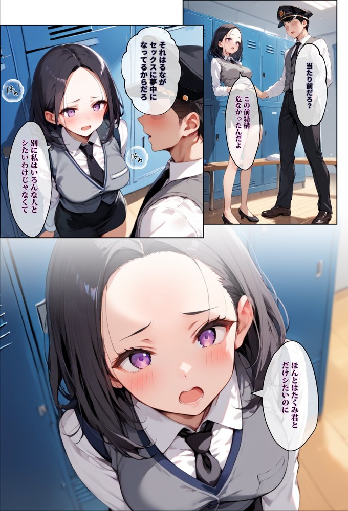 彼氏持ちを寝取ったはずが実は、寝取らせられていた話〜中出し列車で働くビッチ〜【エロマンガールズ】 エロ同人誌画像 002