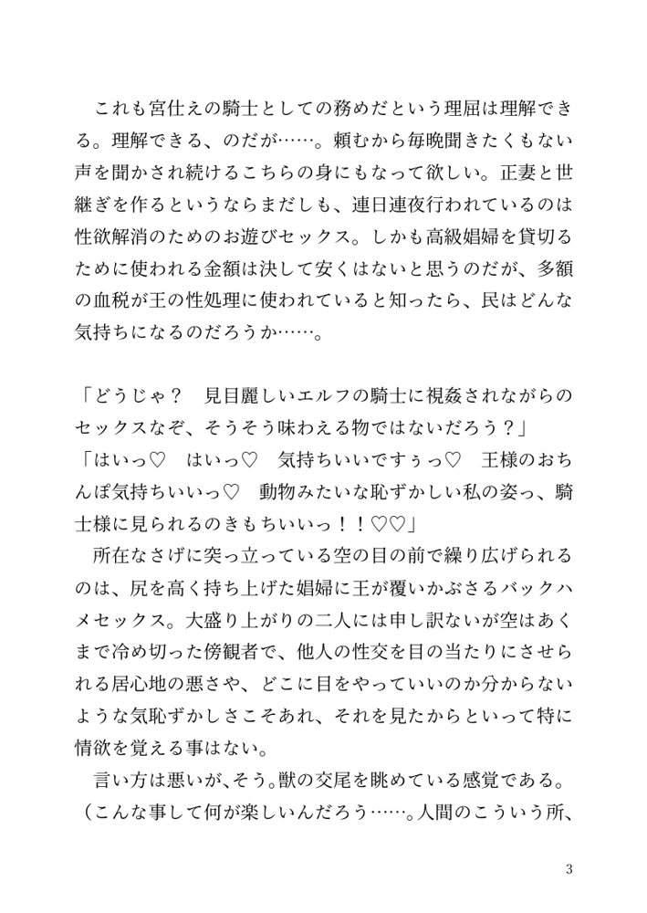 【小説】エルフ騎士様恥辱の御夜伽。絶倫ちんぽに雌伏せん【LETM】 エロ同人誌画像 029