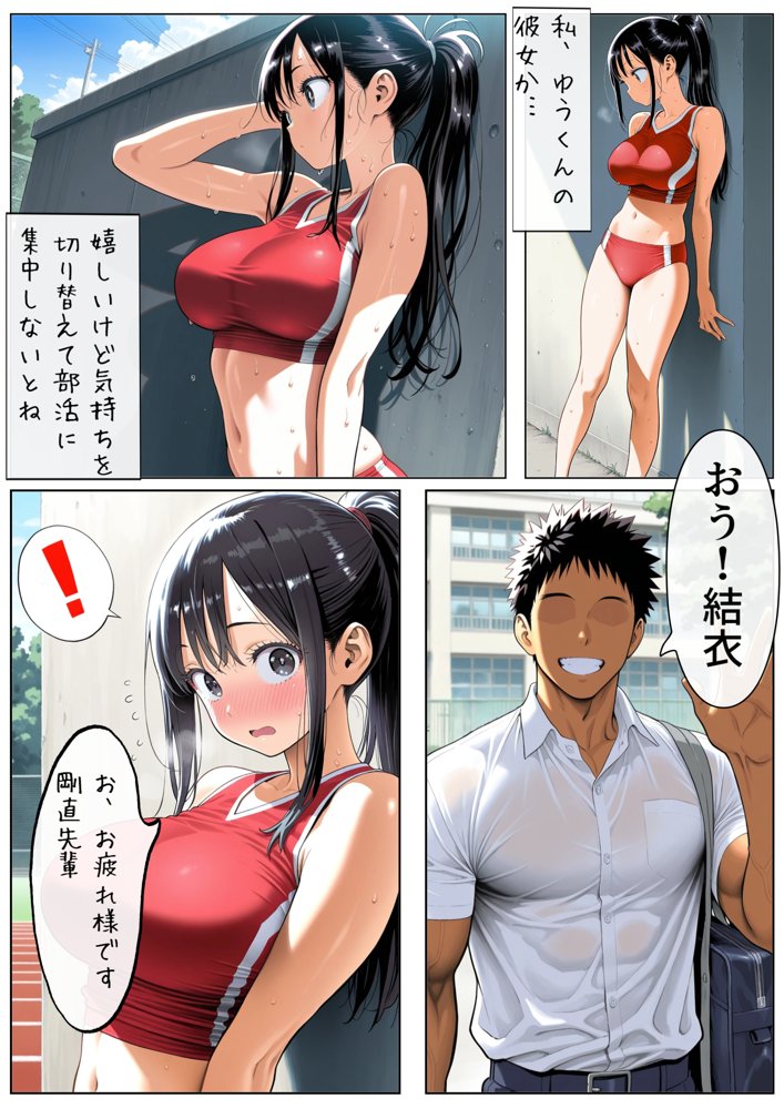 男女交際禁止の学校で隠れて付き合っていたら巨根の先輩にバレて潮吹きアクメさせられた話【エロこみっ】 hitomi無料エロ漫画（同人誌）サンプル画像009
