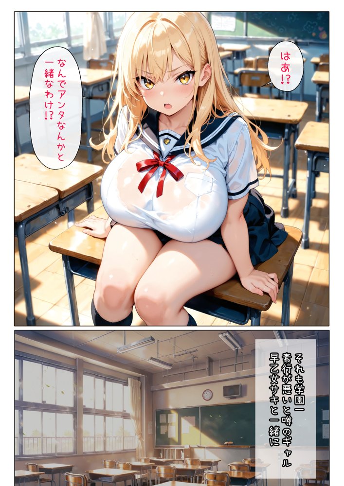 ギャルと二人きりで補習を受けたら、そりゃエロいことになる【ヒミツ研究クラブ】 無料エロ漫画（同人誌）サンプル画像003