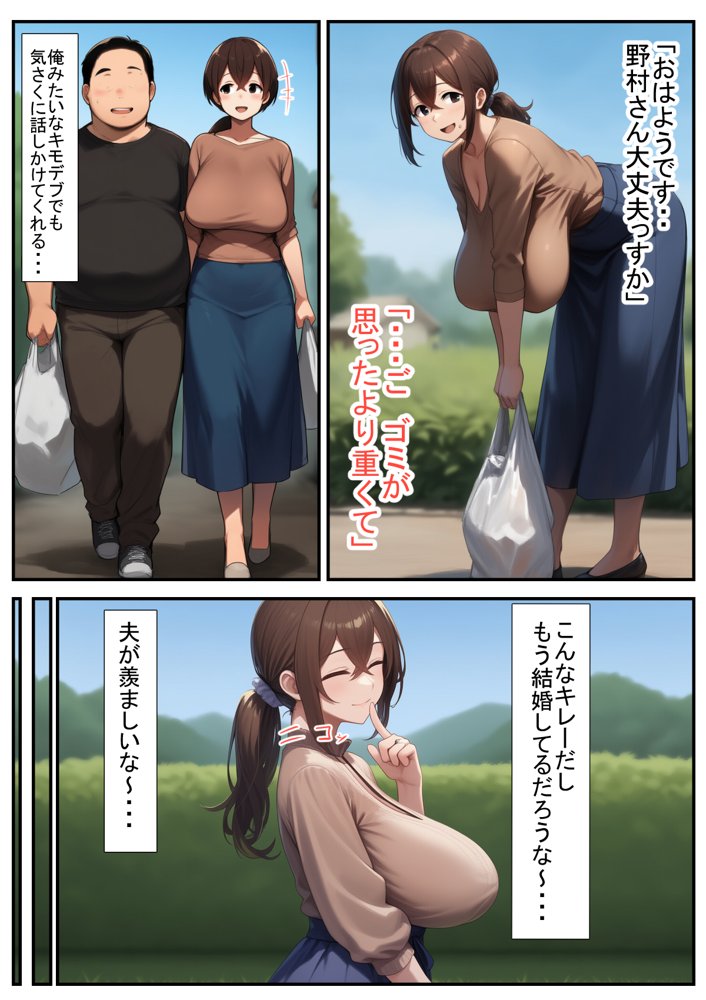 DVで逃げてきた人妻（32）をキモデブ（38）が寝取るそうです。【えびくらげ】 hitomi無料エロ漫画（同人誌）サンプル画像002