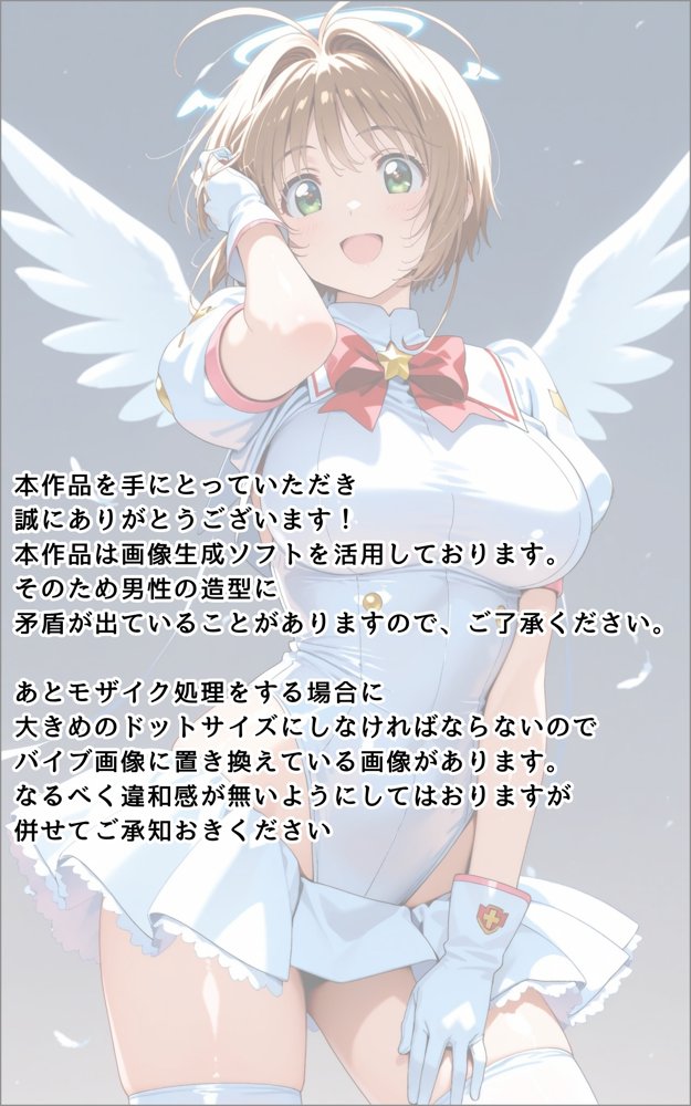 【発情美少女】カードキ〇プターさくら編【画像生成マン】 無料エロ漫画（同人誌）サンプル画像002