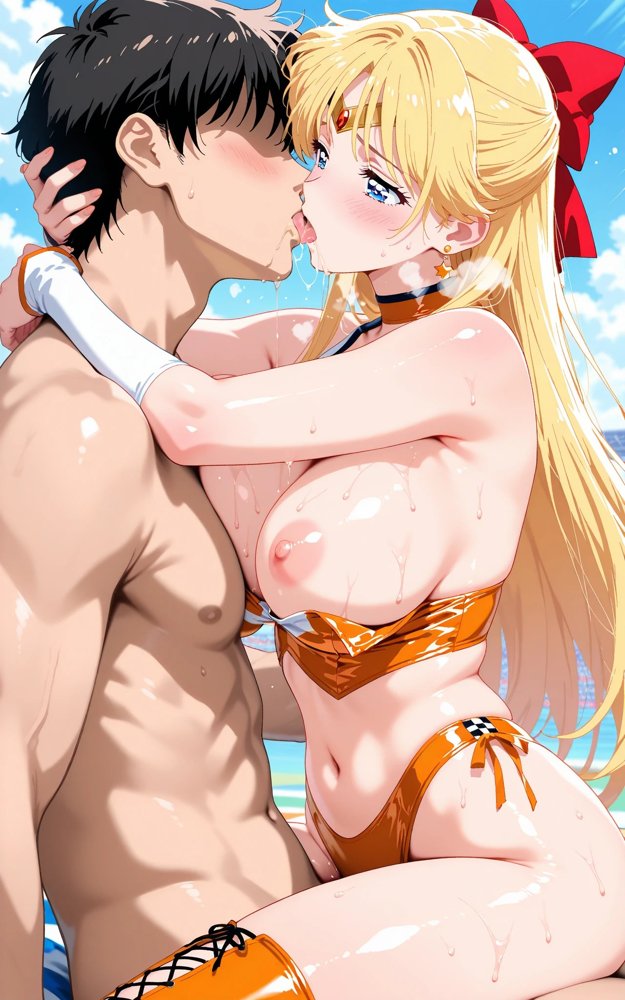 【発情美少女】美少女戦士セー〇ーヴィーナス編【画像生成マン】 無料エロ漫画（同人誌）サンプル画像009