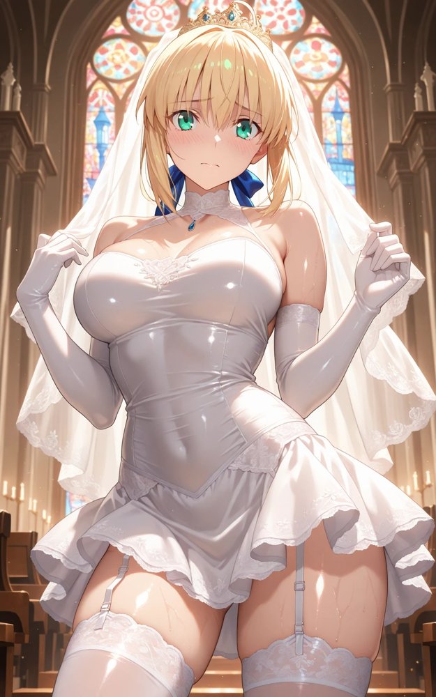 【発情ヒロイン】Fa☆e セイバー編【画像生成マン】 無料エロ漫画（同人誌）サンプル画像002