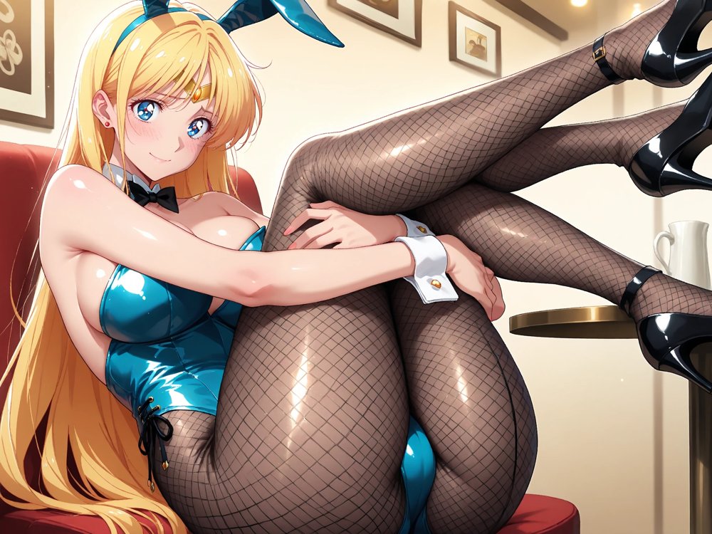 【発情美少女】美少女戦士セーラー〇ーン セー〇ーヴィーナス  バニーガール編【画像生成マン】 無料エロ漫画（同人誌）サンプル画像003